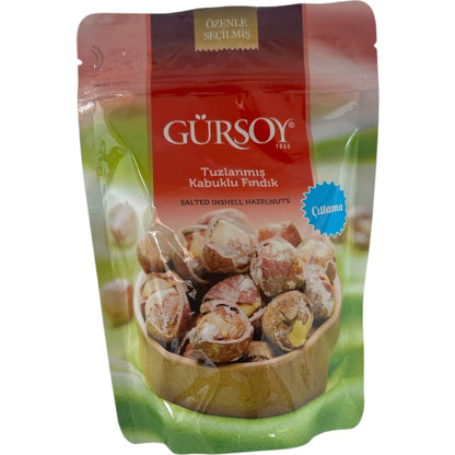 Gursoy Turkish hazelnut roasted and salted with sheel￼