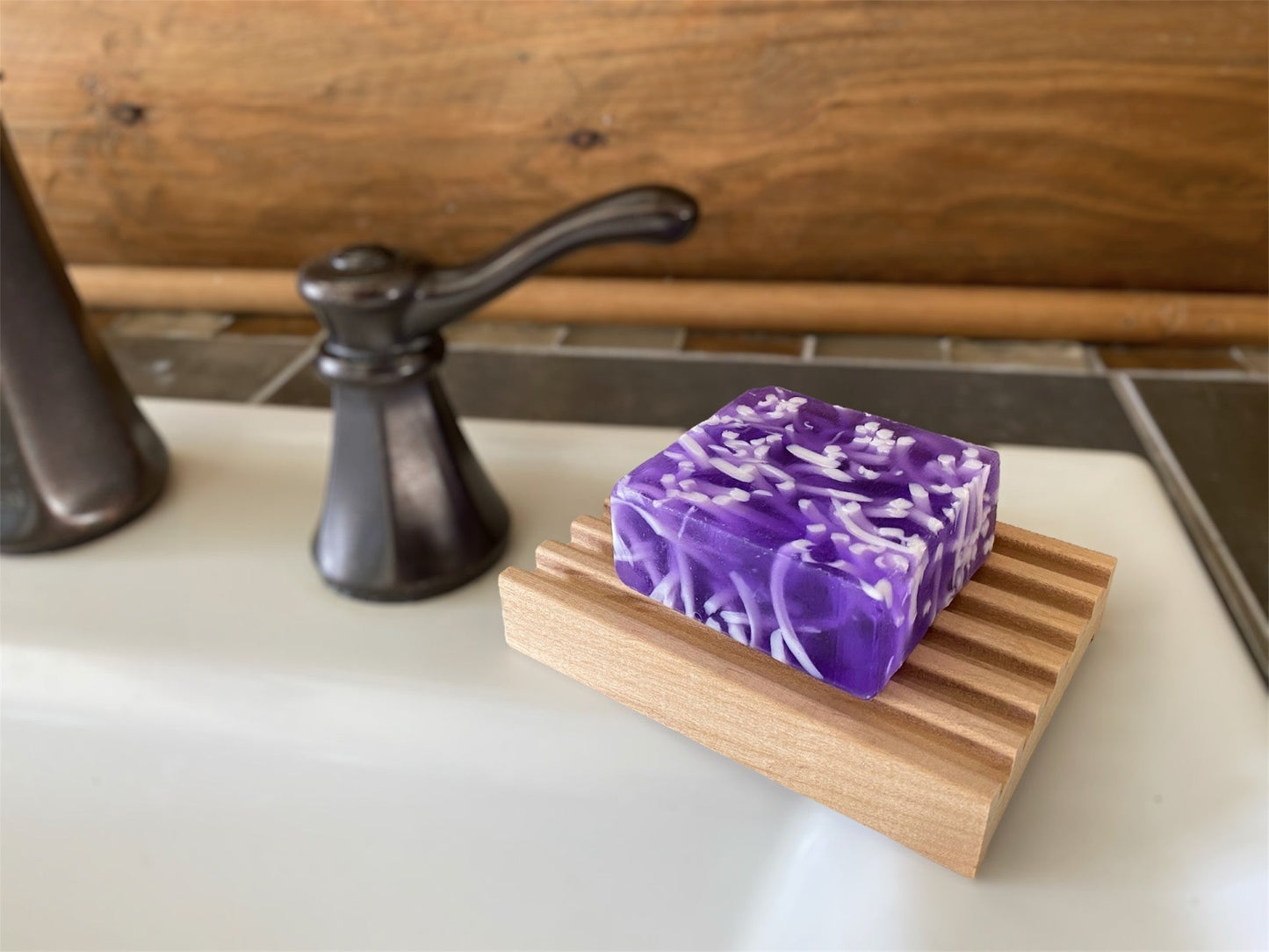 4" Alder Battlement Style Soap Dish