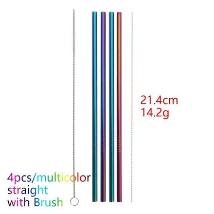 4PCS Useful Multicolor Stainless Steel Drinking