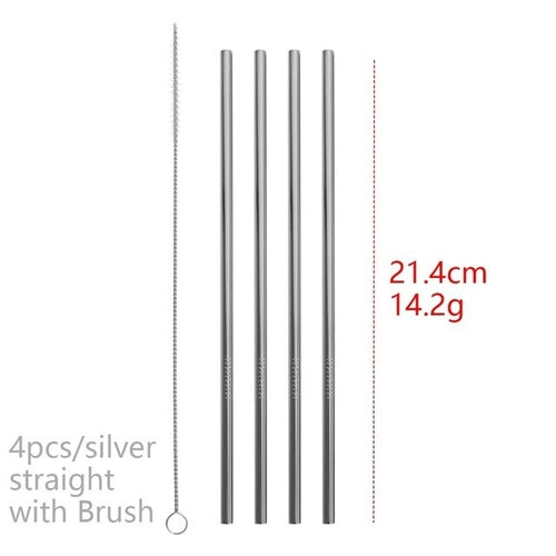 4PCS Useful Multicolor Stainless Steel Drinking