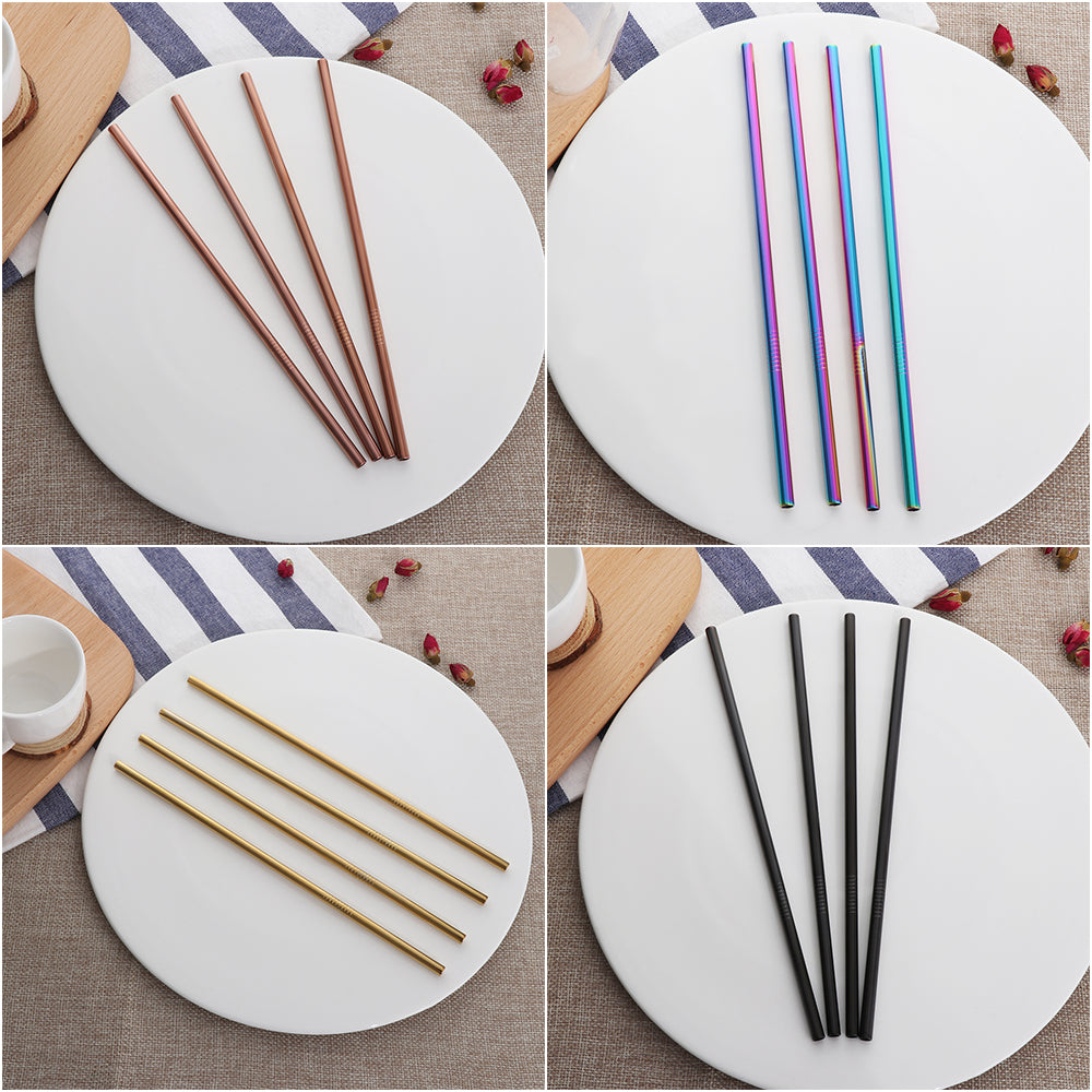 4PCS Useful Multicolor Stainless Steel Drinking