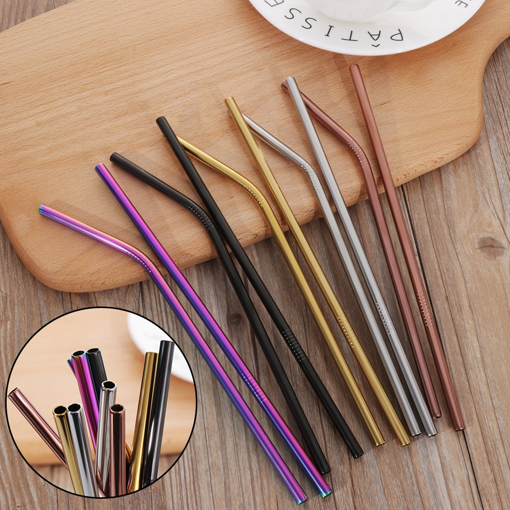 4PCS Useful Multicolor Stainless Steel Drinking