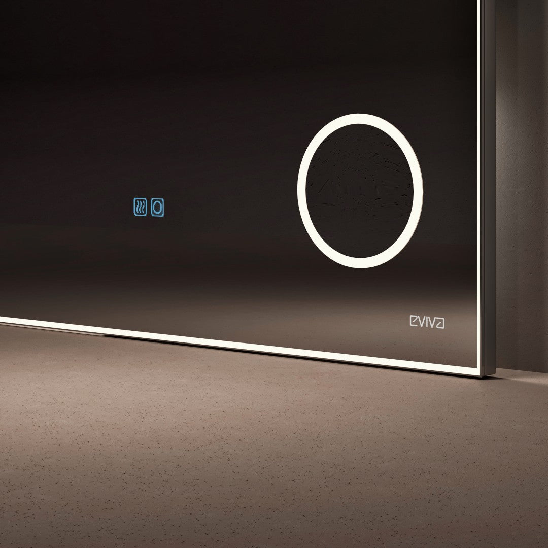 Eviva Illuminate LED Bathroom Mirror – Chrome Aluminum Frame (EVMR550 Series)