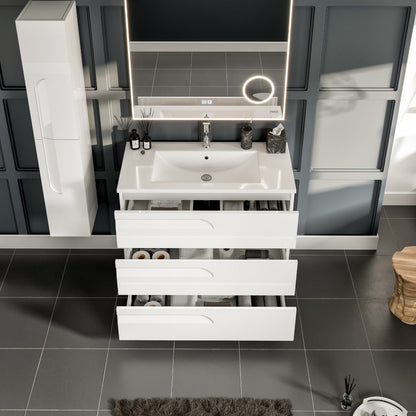 Eviva Joy Bath Vanity with Porcelain Top and Integrated Sink (24"-40")