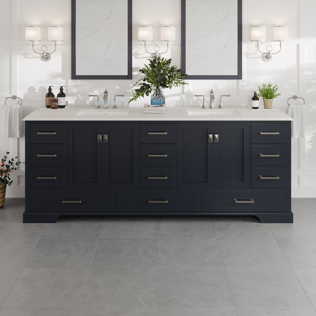 Eviva Storehouse Bath Vanity with  Counter Top and Undermount Porcelain Sinks