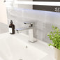 Eviva Lux Single-Handle Waterfall Single-Hole Bathroom Faucet with Deckplate Included in Chrome