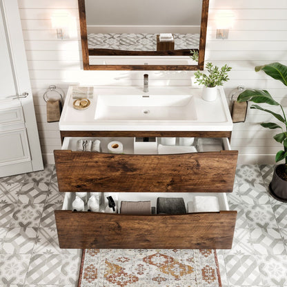 Eviva Smile Bath Vanity with Acrylic Top and Integrated Sink (24"-48")