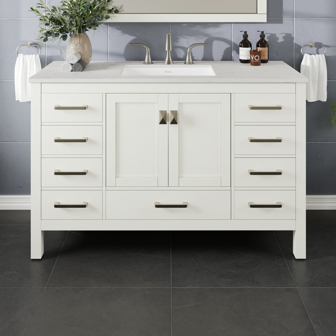 Eviva Aberdeen Bath Vanity with Counter Top and Undermount Porcelain Sink (24"-96")