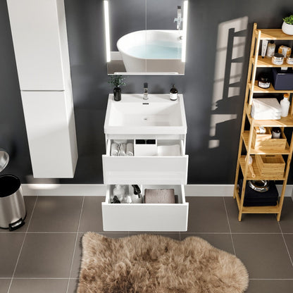 Eviva Glazzy Bath Vanity with Acrylic Top and Integrated Sink