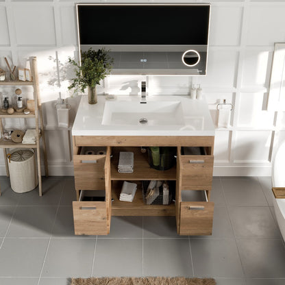Eviva Lugano Bath Vanity with Acrylic Top and Integrated Sink (24"-84")