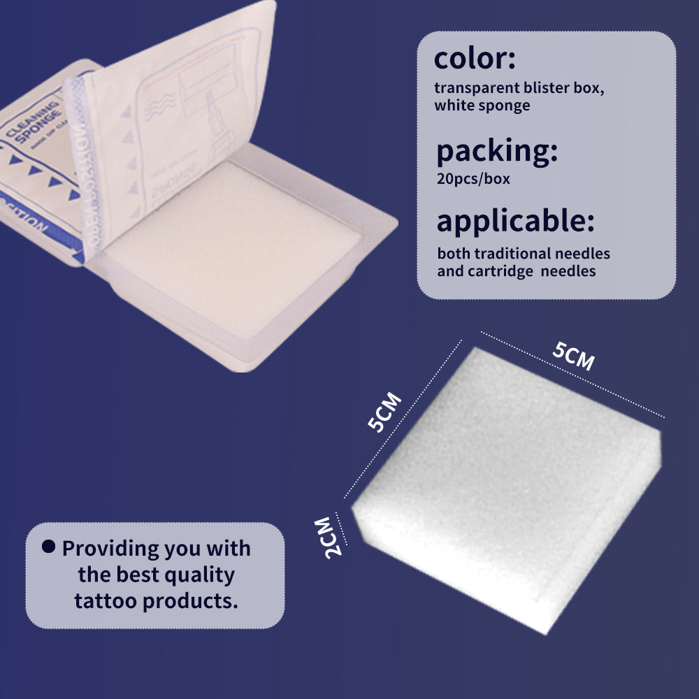 Tattoo Dip Foam - 20Pcs Dip Cups Rinse Caps Tip Rinse Dip Clean Professional Cartridge Dip Foam Cleaning