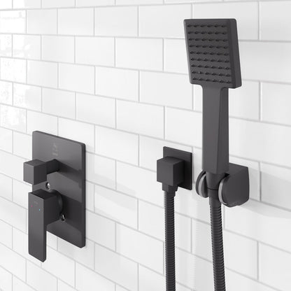 Eviva Edge Shower System with Slide Bar Hand-Shower and Thermostatic Valve