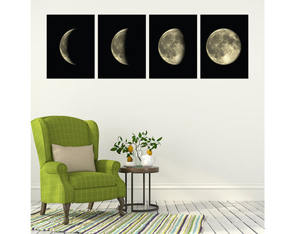 Moon Phases Set Of 4 Wall Decals | Home Decor | Kitchen + Metal
