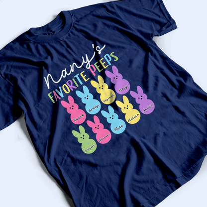 Grandma's Favorite Bunny Easter Bunnies - Personalized Custom T Shirt - Easter, Birthday, Loving, Funny Gift for Grandma/Nana/Mimi, Mom, Wife, Grandparent