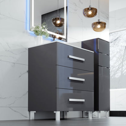 Eviva Libra Bath Vanity with Porcelain Top and Integrated Sink