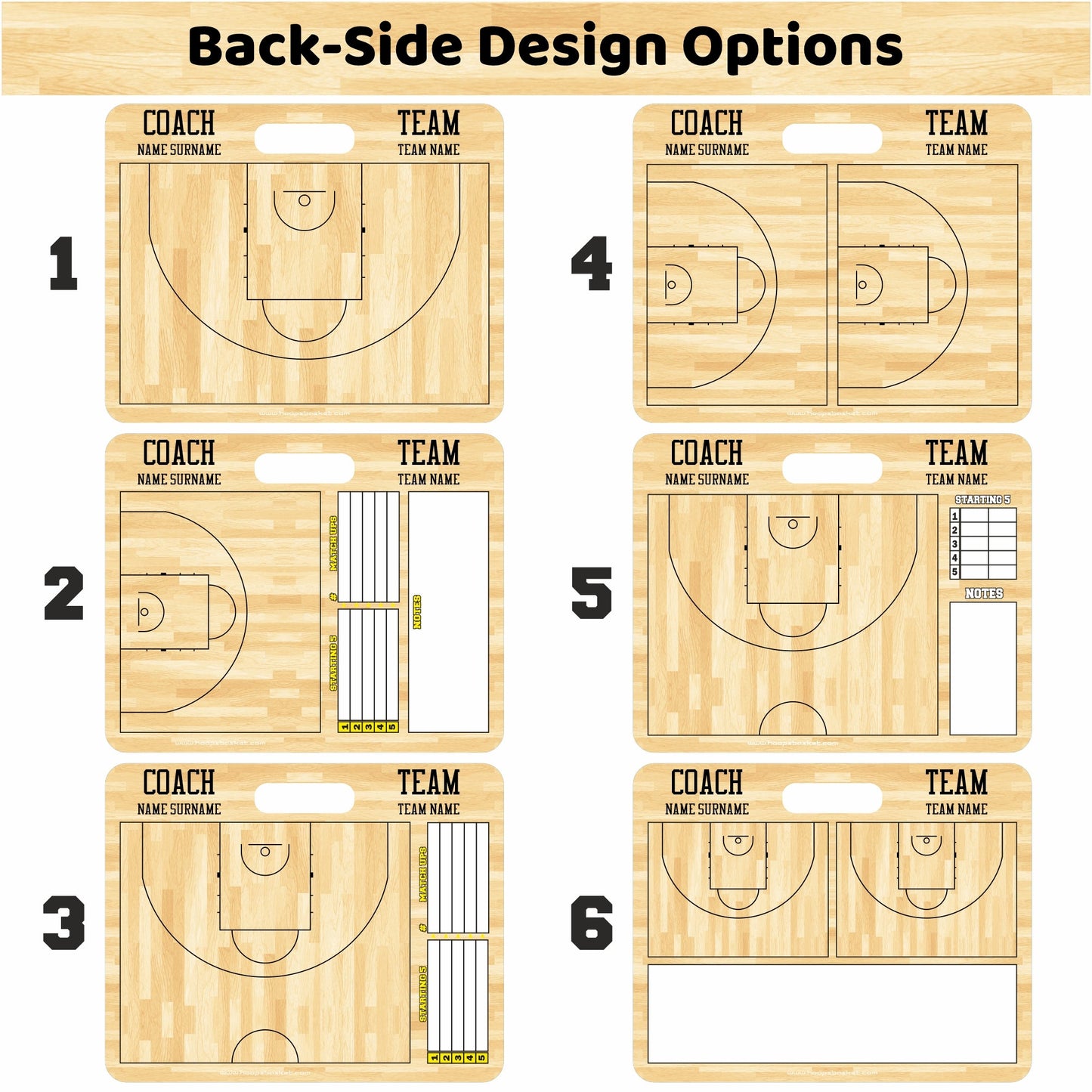 FIBA Custom American Style Magnetic Coaching Board 11.4'' x 9.4'' / 29 cm x 24 cm