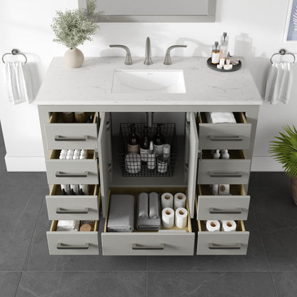Eviva Aberdeen Bath Vanity with Counter Top and Undermount Porcelain Sink (24"-96")
