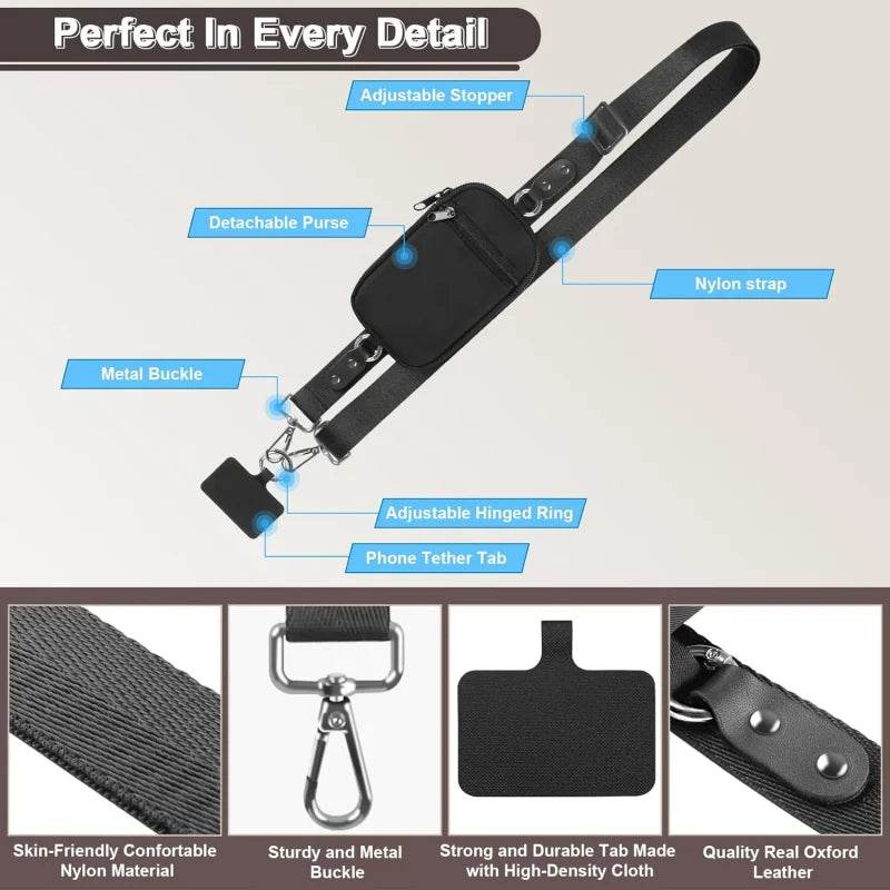 FlexiSecure Phone Wallet Strap – Adjust & Go with Confidence