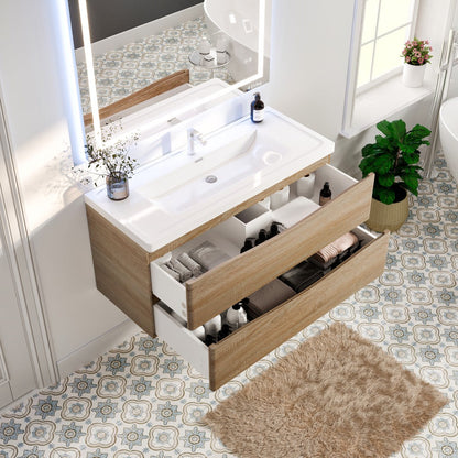 Eviva Smile Bath Vanity with Acrylic Top and Integrated Sink (24"-48")