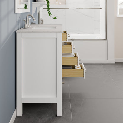Eviva Aberdeen Bath Vanity with Counter Top and Undermount Porcelain Sink (24"-96")