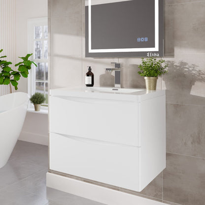 Eviva Ella Single-Handle Waterfall Single-Hole Bathroom Faucet with Deckplate Included in Chrome