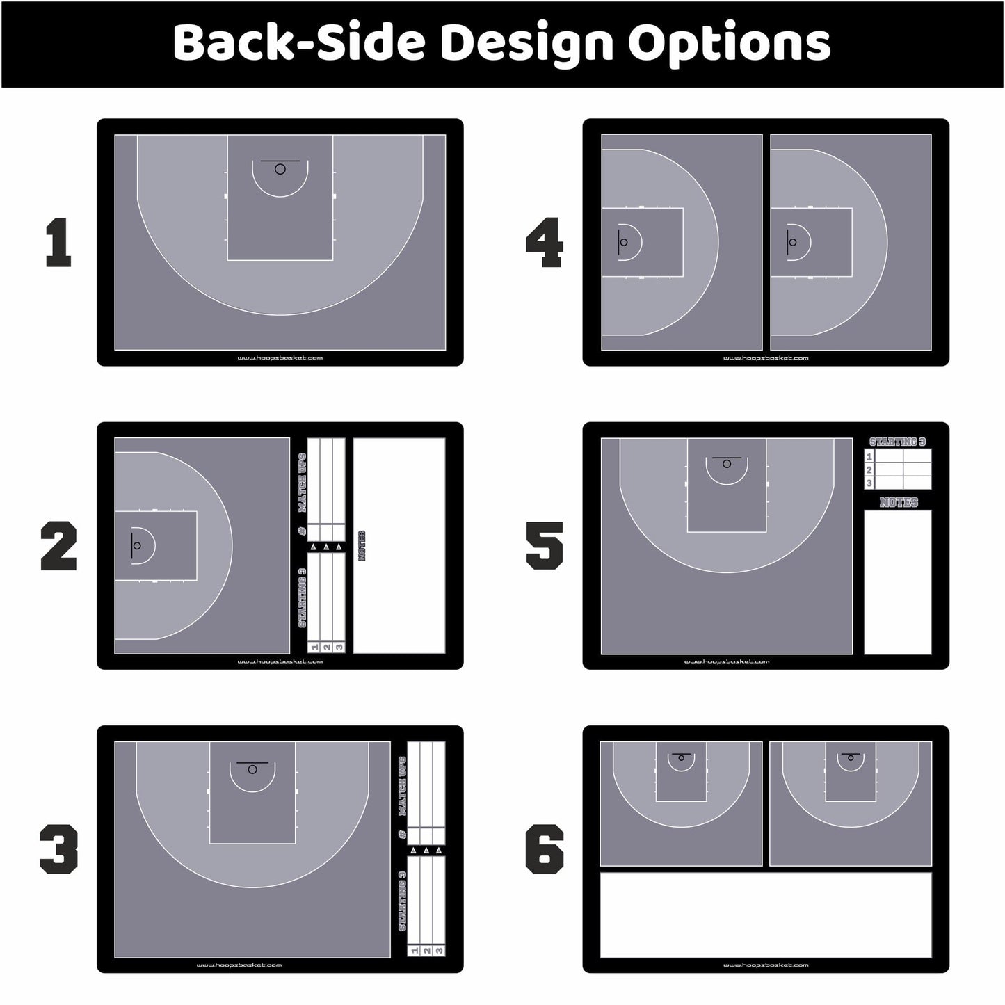 Custom 3x3 Basketball Coaching Board 15.7 x 10.6