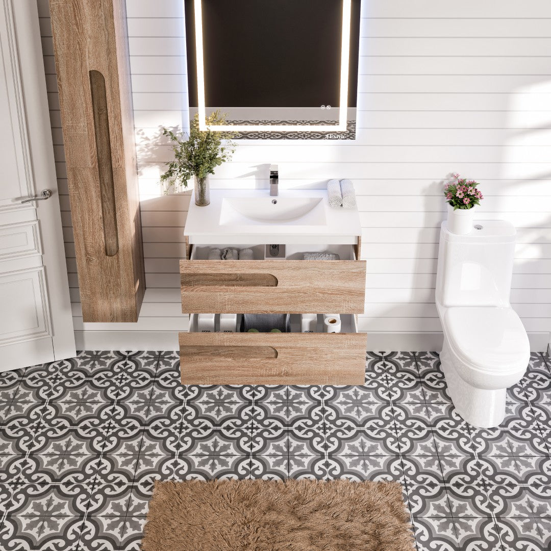 Eviva Joy Bath Vanity with Porcelain Top and Integrated Sink (24"-40")