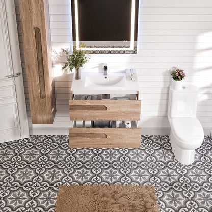 Eviva Joy Bath Vanity with Porcelain Top and Integrated Sink (24"-40")