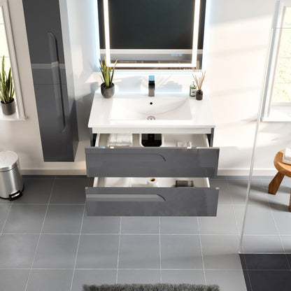 Eviva Joy Bath Vanity with Porcelain Top and Integrated Sink (24"-40")