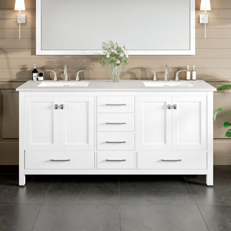 Eviva Aberdeen Bath Vanity with Counter Top and Undermount Porcelain Sink (24"-96")