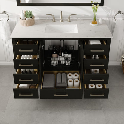 Eviva Aberdeen Bath Vanity with Counter Top and Undermount Porcelain Sink (24"-96")