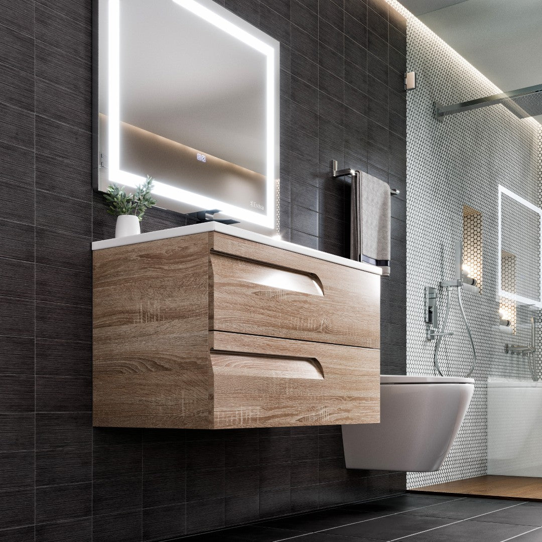Eviva Joy Bath Vanity with Porcelain Top and Integrated Sink (24"-40")