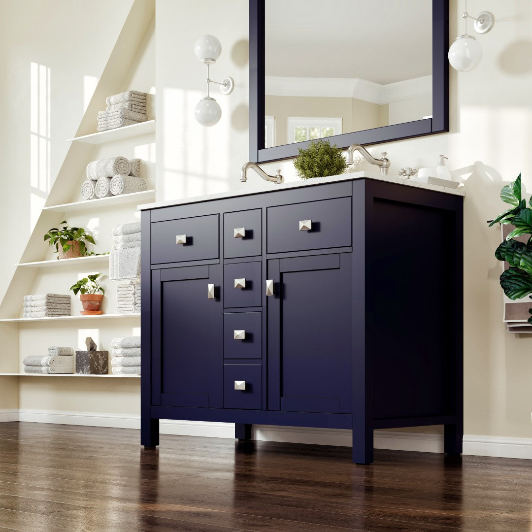 Eviva Artemis Bath Vanity with Engineered Stone Top & Undermount Porcelain Sink (42"-72")