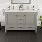Eviva London Bath Vanity with Carrara Quartz Top and Undermount Porcelain Sink (20"-60")