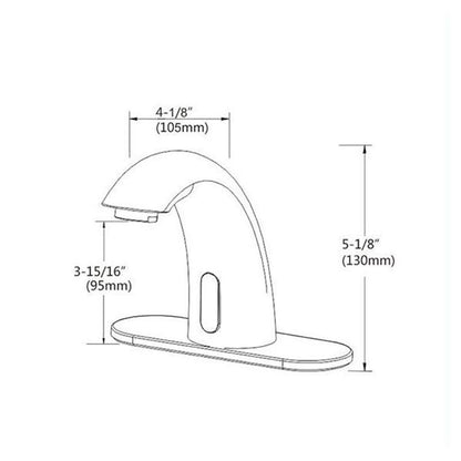 Brushed Nikel Touchless Commercial Faucet with Smart Temperature | Faucets | Kitchen + Metal