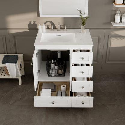 Eviva Acclaim Bath Vanity with Counter Top and Undermount Porcelain Sink (24"-30")