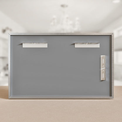 Eviva Vista Brushed Nickel Metal Framed Mirror