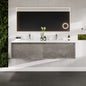 Eviva Aurora Wall Mount Bath Vanity with Carrara Quartz Top and Undermount Porcelain Sink (36"-60")