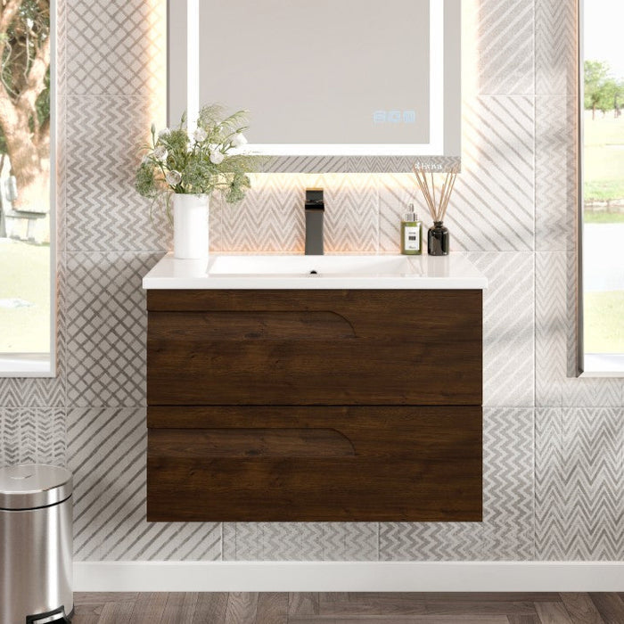 Eviva Joy Bath Vanity with Porcelain Top and Integrated Sink (24"-40")