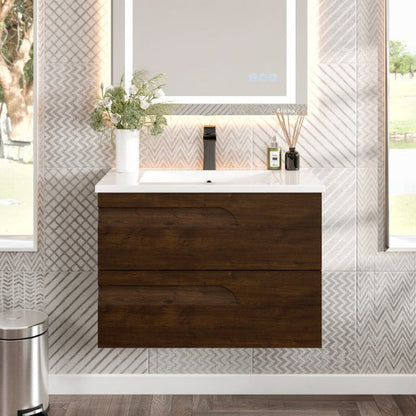 Eviva Joy Bath Vanity with Porcelain Top and Integrated Sink (24"-40")