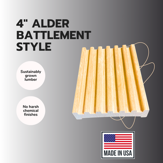 4" Alder Battlement Style Soap Dish