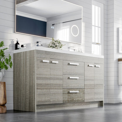 Eviva Lugano Bath Vanity with Acrylic Top and Integrated Sink (24"-84")