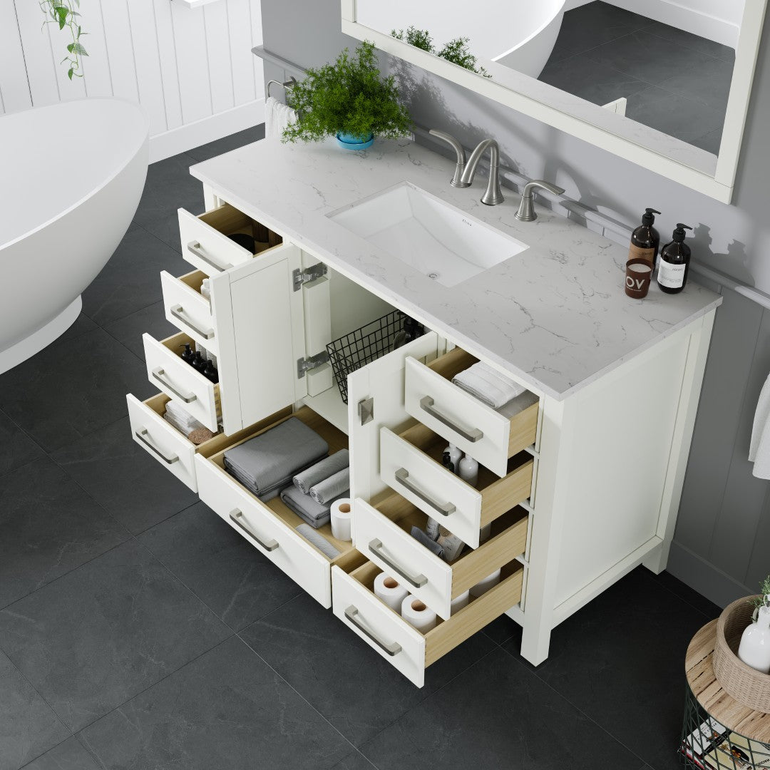 Eviva Aberdeen Bath Vanity with Counter Top and Undermount Porcelain Sink (24"-96")