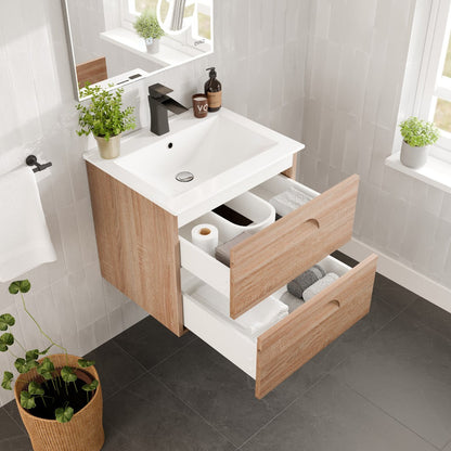 Eviva Joy Bath Vanity with Porcelain Top and Integrated Sink (24"-40")