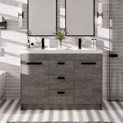 Eviva Lugano Bath Vanity with Acrylic Top and Integrated Sink (24"-84")