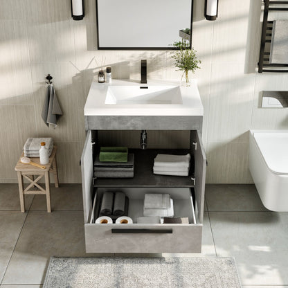 Eviva Lugano Bath Vanity with Acrylic Top and Integrated Sink (24"-84")