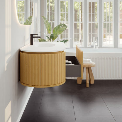 Eviva Haven Wall Mount Bath Vanity with Solid Surface Top and Integrated Sink (39"-71")