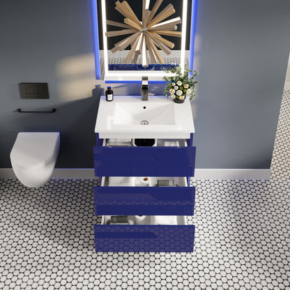 Eviva Joy Bath Vanity with Porcelain Top and Integrated Sink (24"-40")