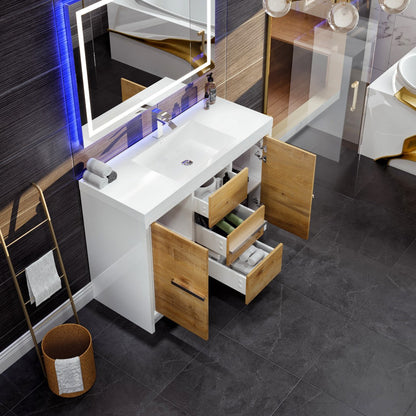 Eviva Grace Bath Vanity with Acrylic Top and Integrated Sink (24"-48")