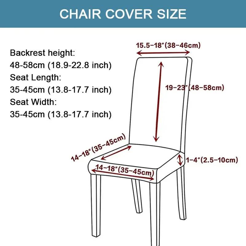 Resilient Chair Cover Washable Dining Chair Cover